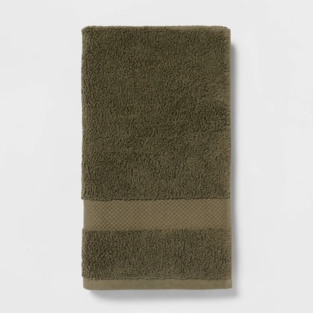 Threshold Olive Green Hand Towels
